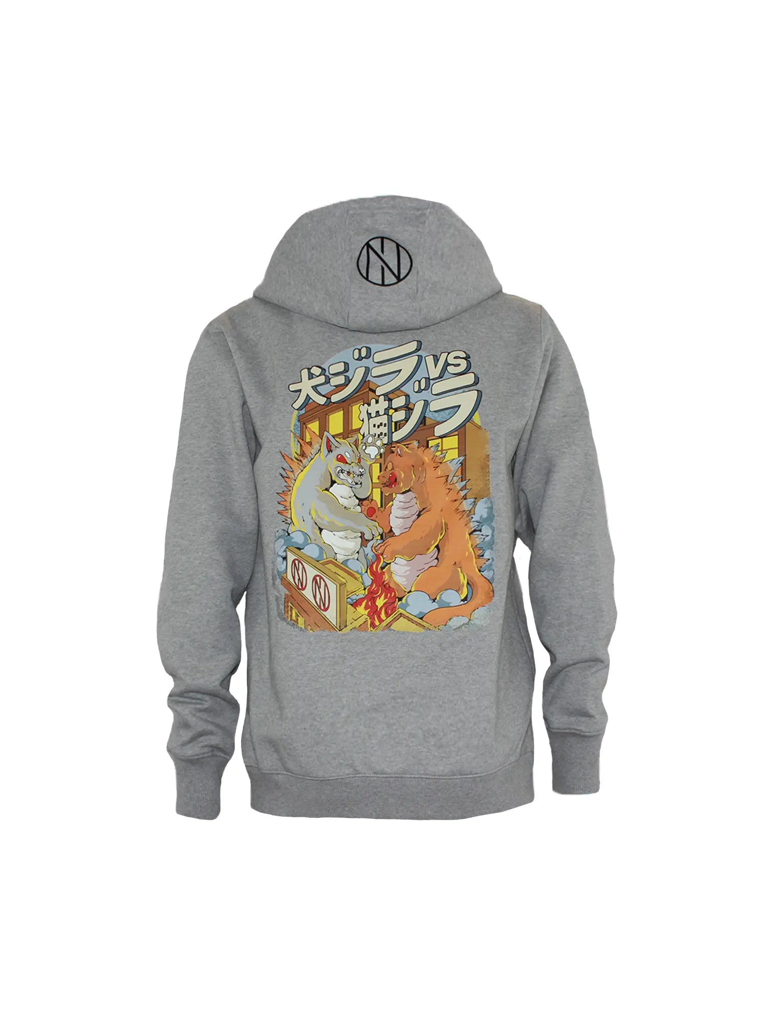 Limited edition Dogzilla vs Catzilla full zip up hoodie Oni Shield