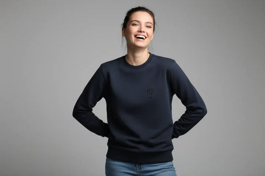 Oni shield navy sweat shirt Oni Shield