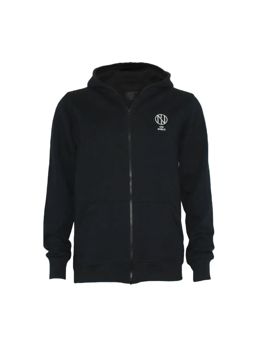 Oni Shield full zip black hoodie Oni Shield