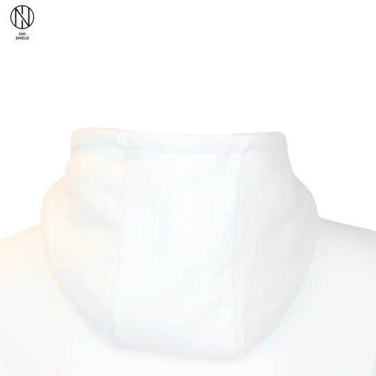 Oni Shield White Hoodie Oni Shield