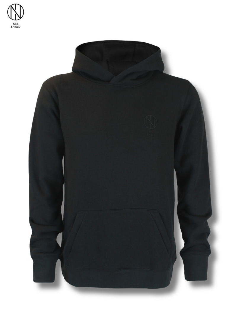 Oni shield  black hoodie