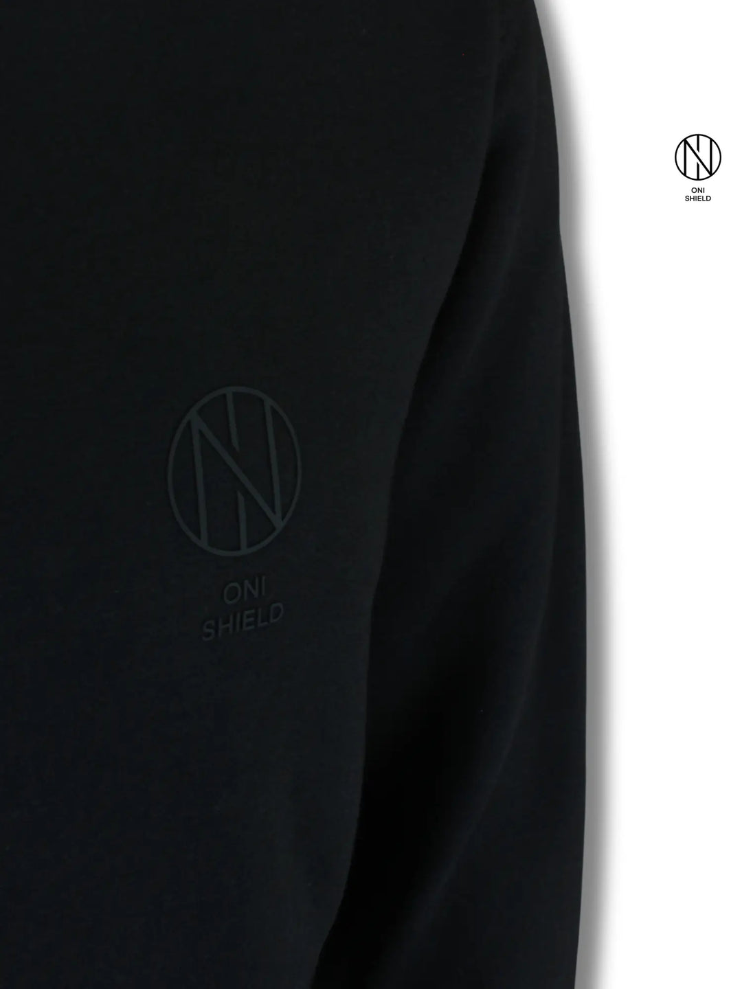 Oni shield black sweat shirt Oni Shield