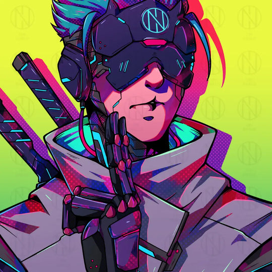 Cyberpunk  ninja Oni Shield