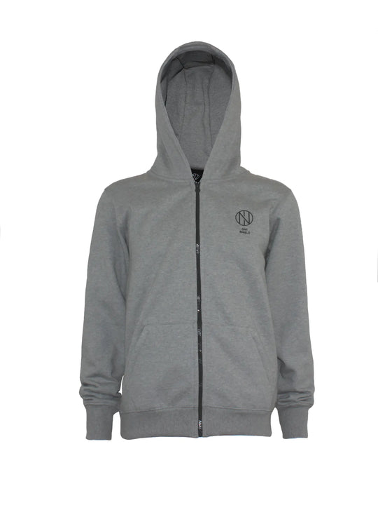 Oni Shield Full Zip Grey Hoodie Oni Shield
