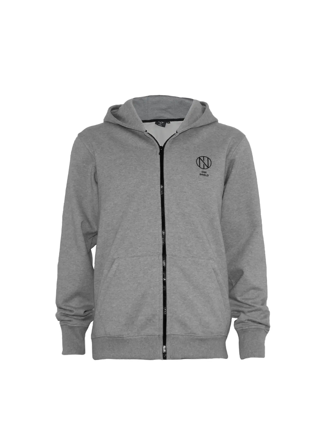 Oni Shield Full Zip Grey Hoodie Oni Shield