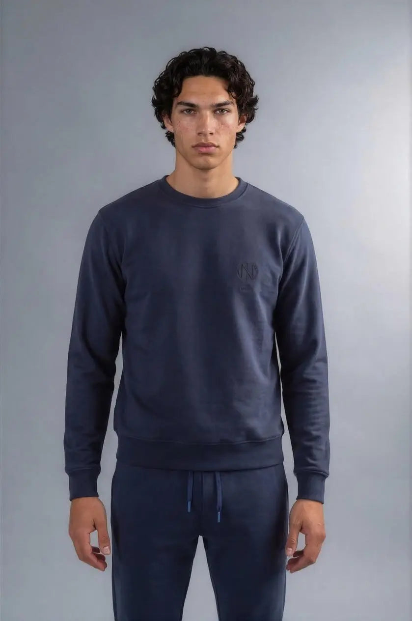 Oni shield navy sweat shirt Oni Shield