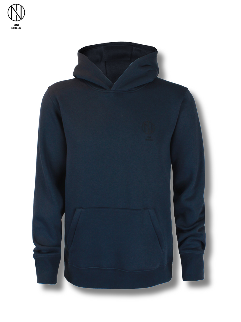 Oni shield navy hoodie