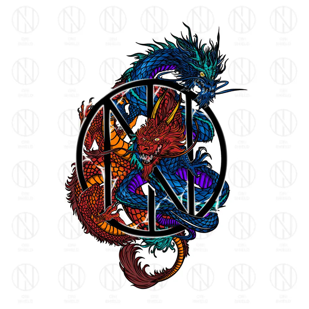 Twin dragons Oni Shield